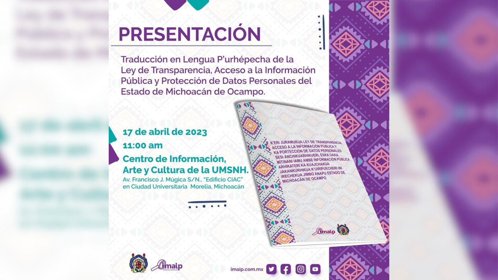 UMSNH y el IMAIP generan alianza en materia de Transparencia