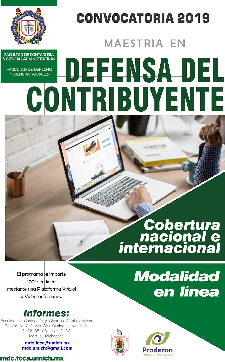 Próxima a cerrar convocatoria para la Maestría en Defensa del Contribuyente de la UMSNH