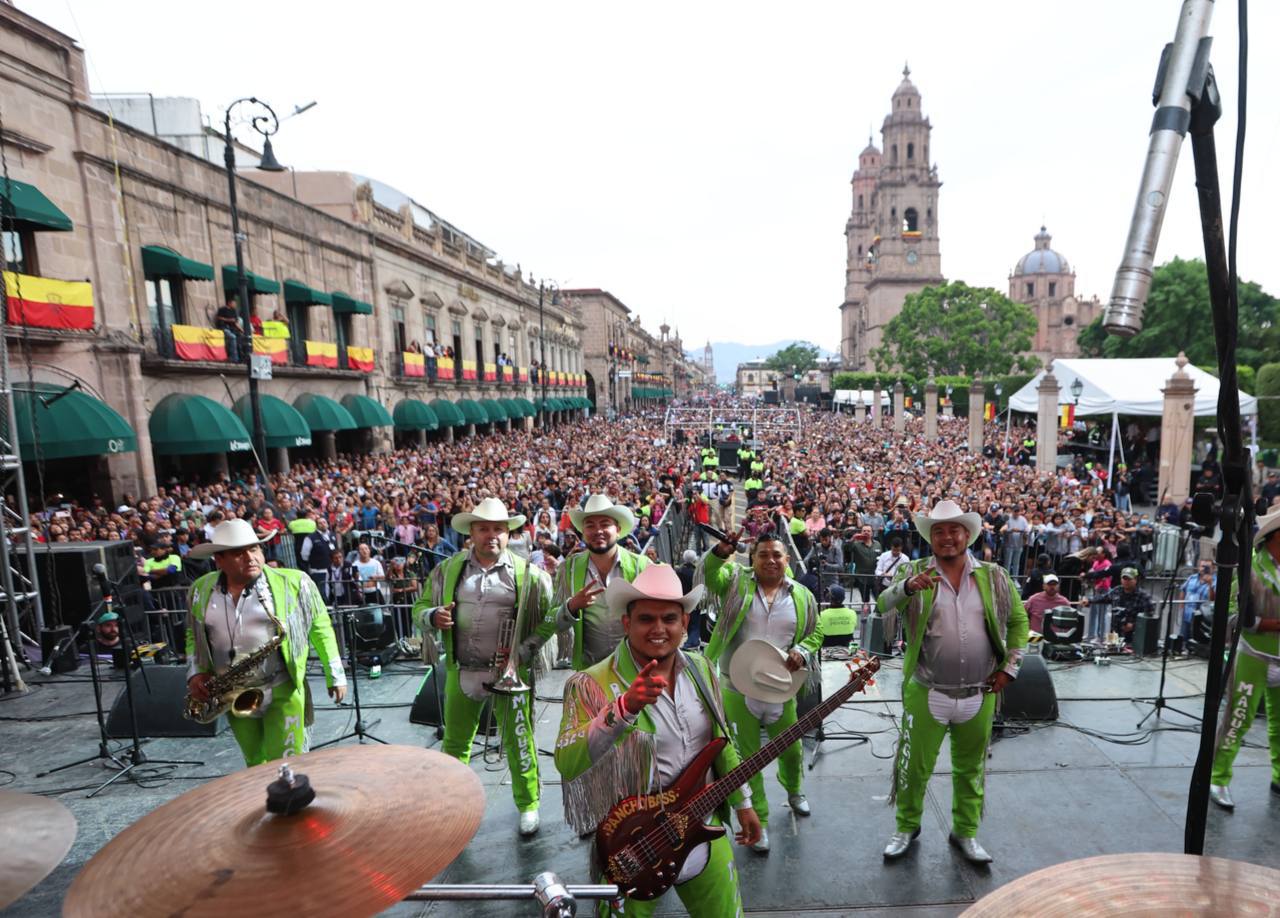 Inicia megaconcierto en el centro de Morelia por el 482 aniversario de la ciudad